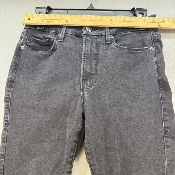 Good American Jeans Women's 4/27 Black Good Legs Skinny Preppy Normcore - Picture 8 of 12